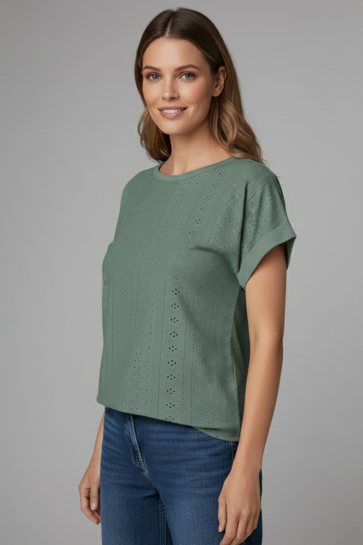 Women’s T-Shirt with Round Neck and Short Sleeves