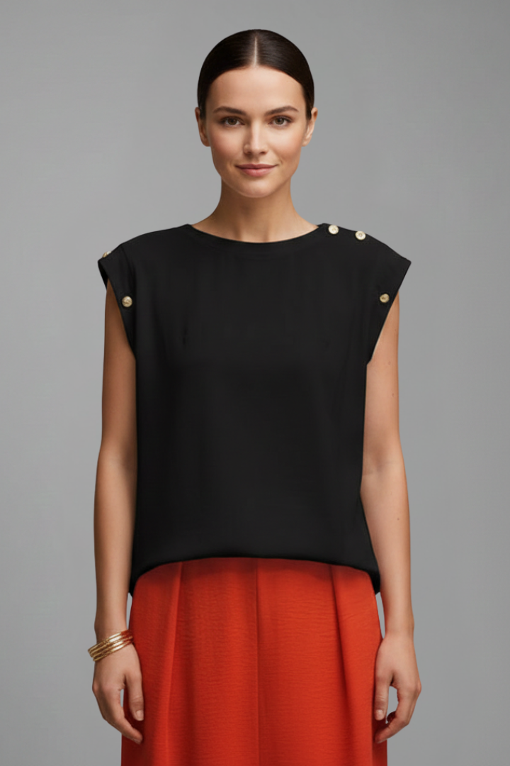 Women’s T-Shirt with Round Neck and Sleeveless Cut