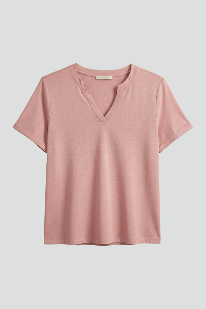 Women’s T-Shirt with V Neckline and Short Sleeves