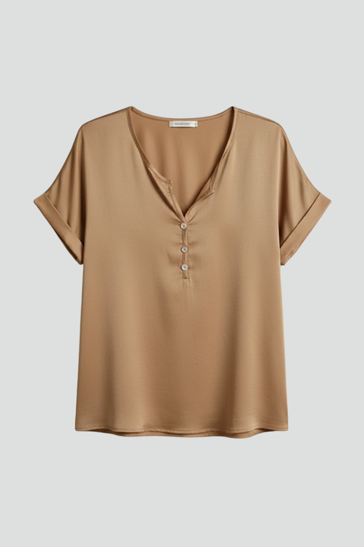 Women’s T-Shirt with V Neckline and Short Sleeves