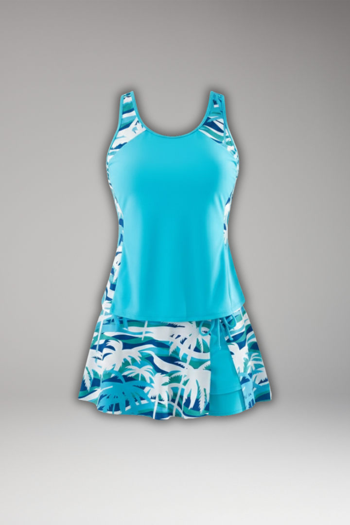 Women’s Tankini Set with Racerback Top and Skirt