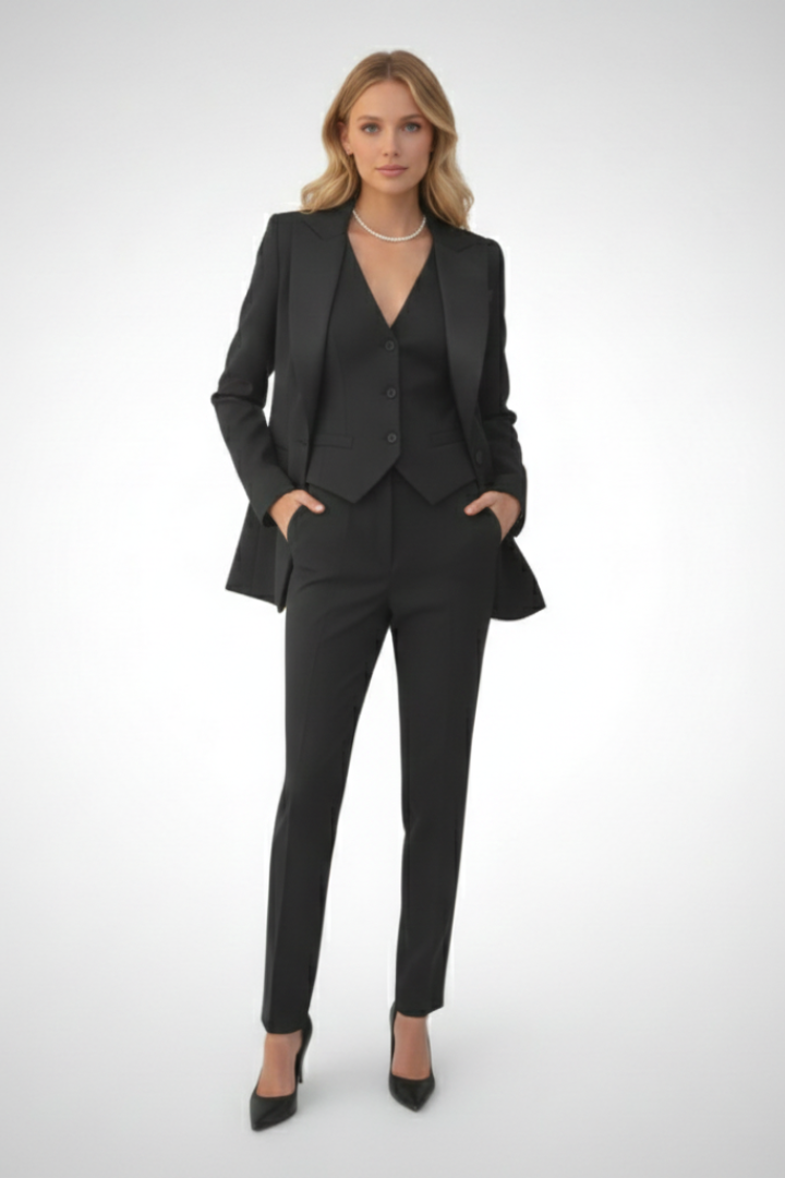 Women’s Three-Piece Suit with Blazer and Waistcoat