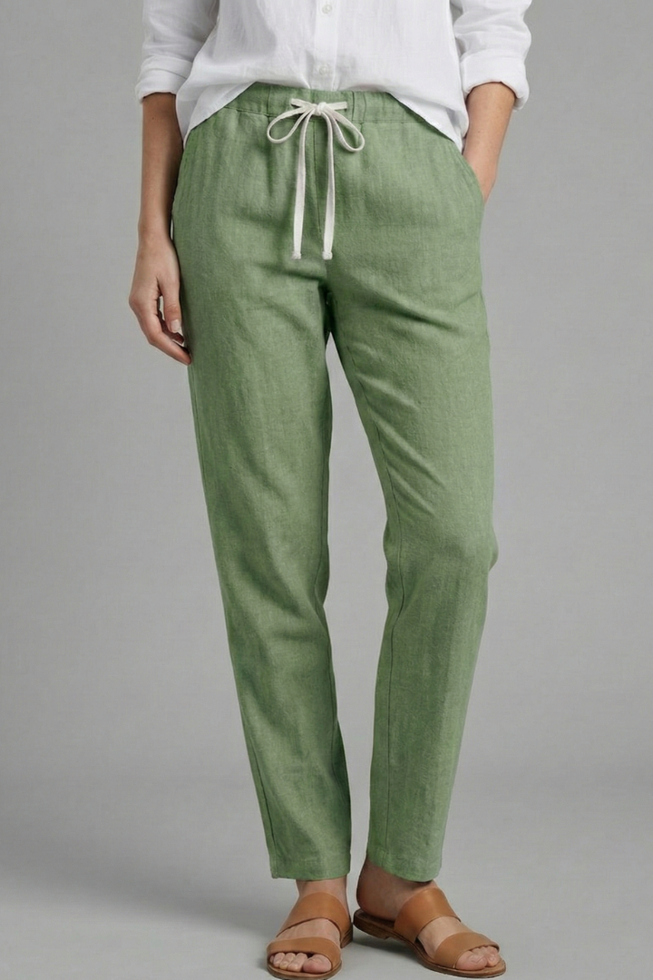 Women’s Trousers with Drawstring Waist and Side Pockets