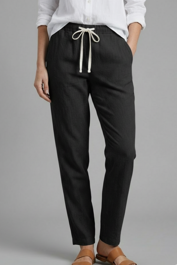 Women’s Trousers with Drawstring Waist and Side Pockets
