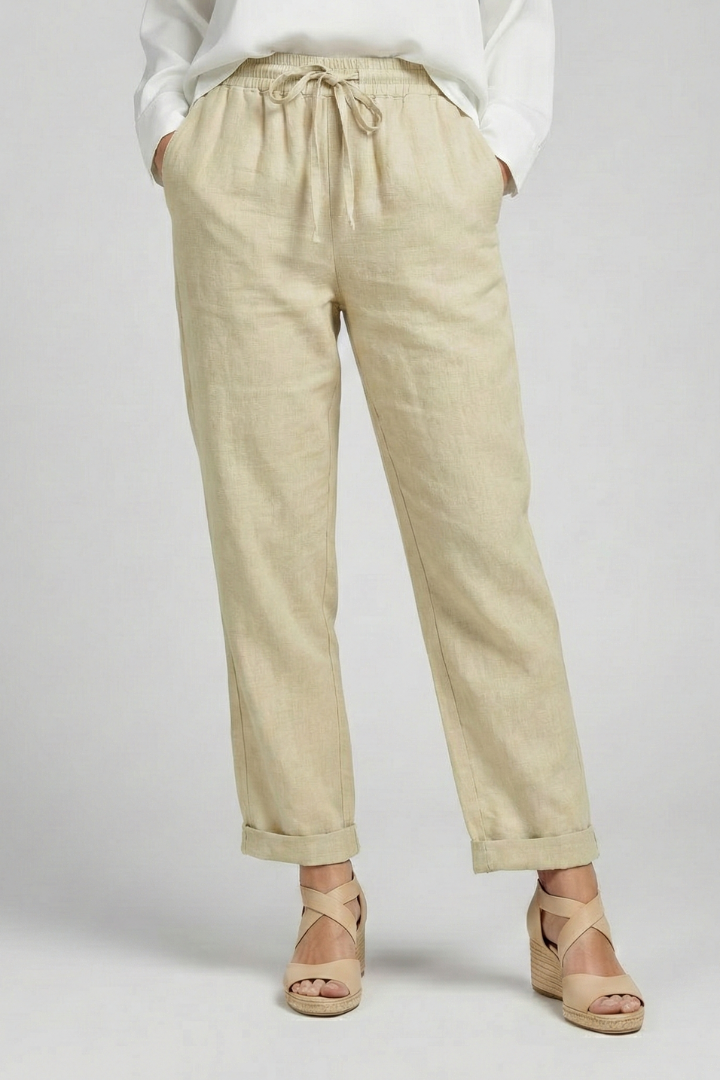 Women’s Trousers with Drawstring Waist and Side Pockets