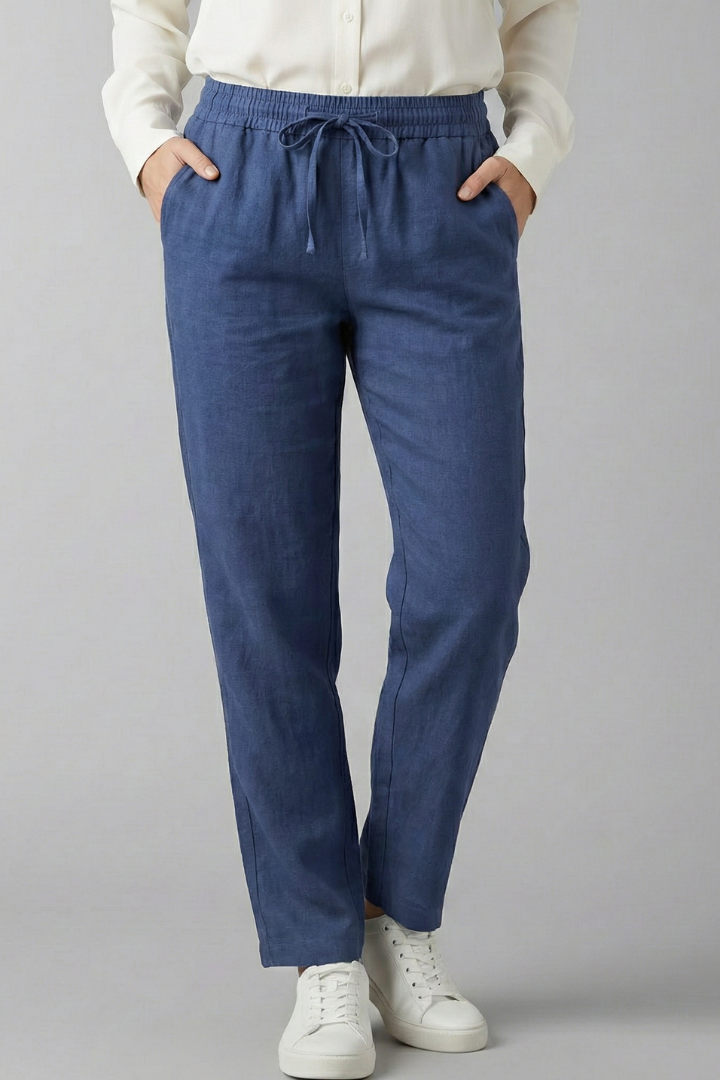 Women’s Trousers with Elastic Waist and Side Pockets