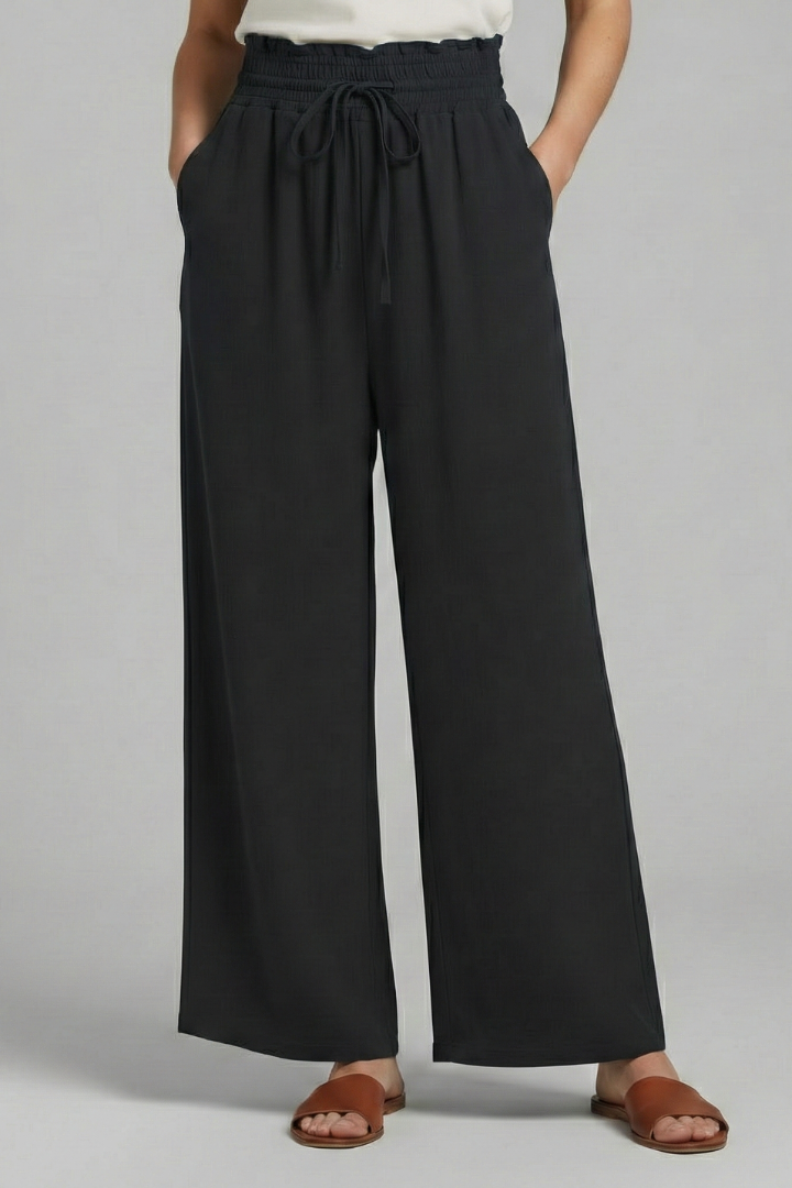 Women’s Trousers with Elastic Waist and Side Pockets