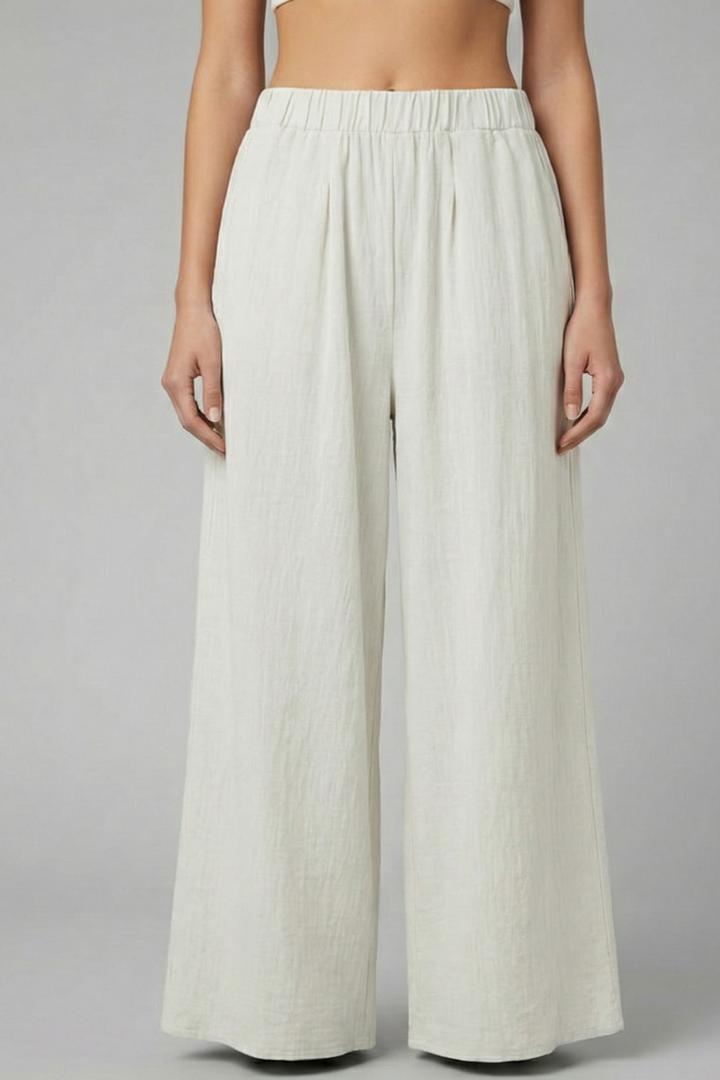 Women’s Trousers with Elastic Waist and Side Pockets