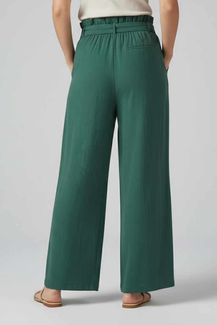 Women’s Trousers with Elastic Waist and Tie Belt