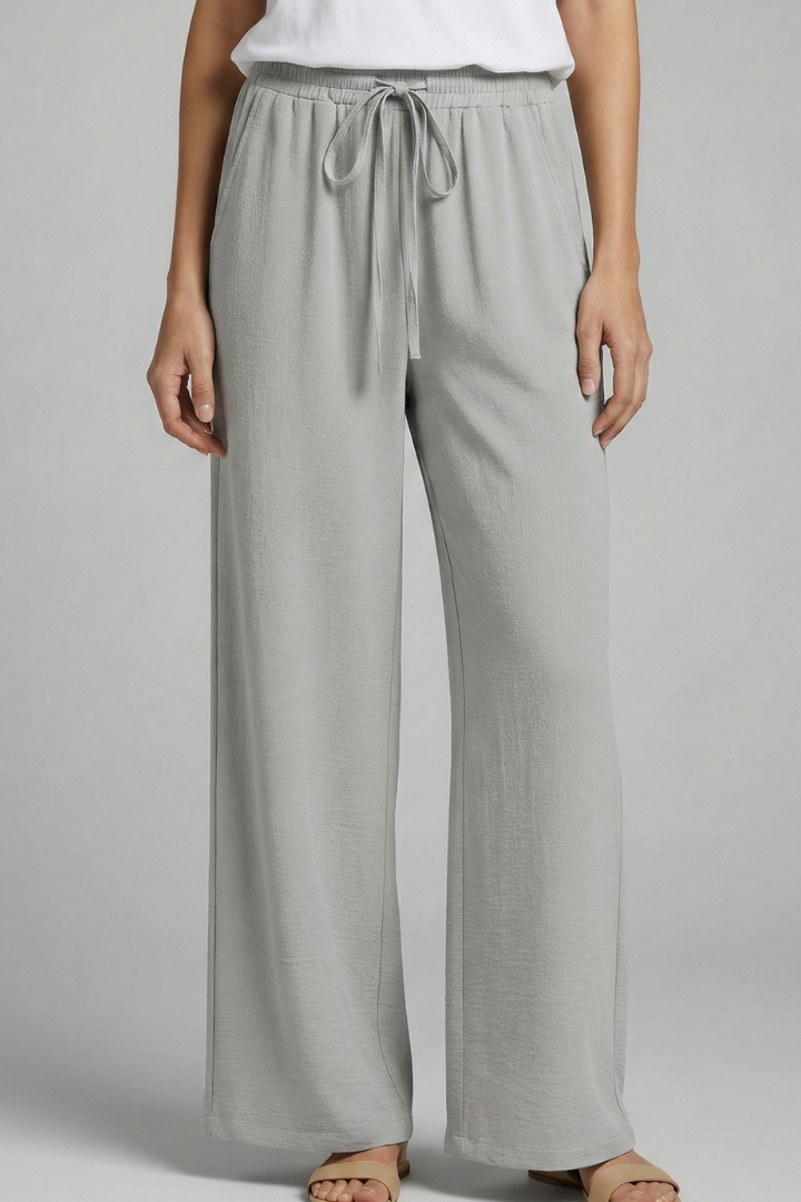 Women’s Trousers with Elastic Waist and Wide Legs