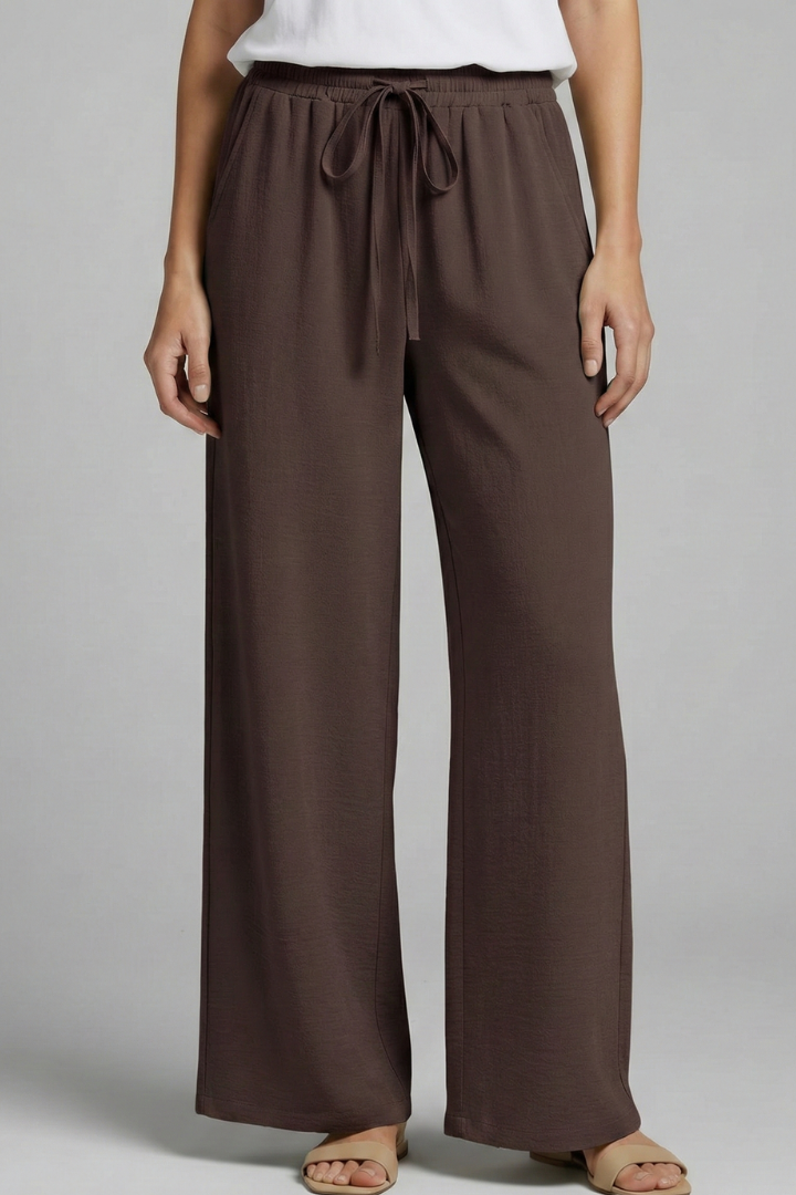 Women’s Trousers with Elastic Waist and Wide Legs
