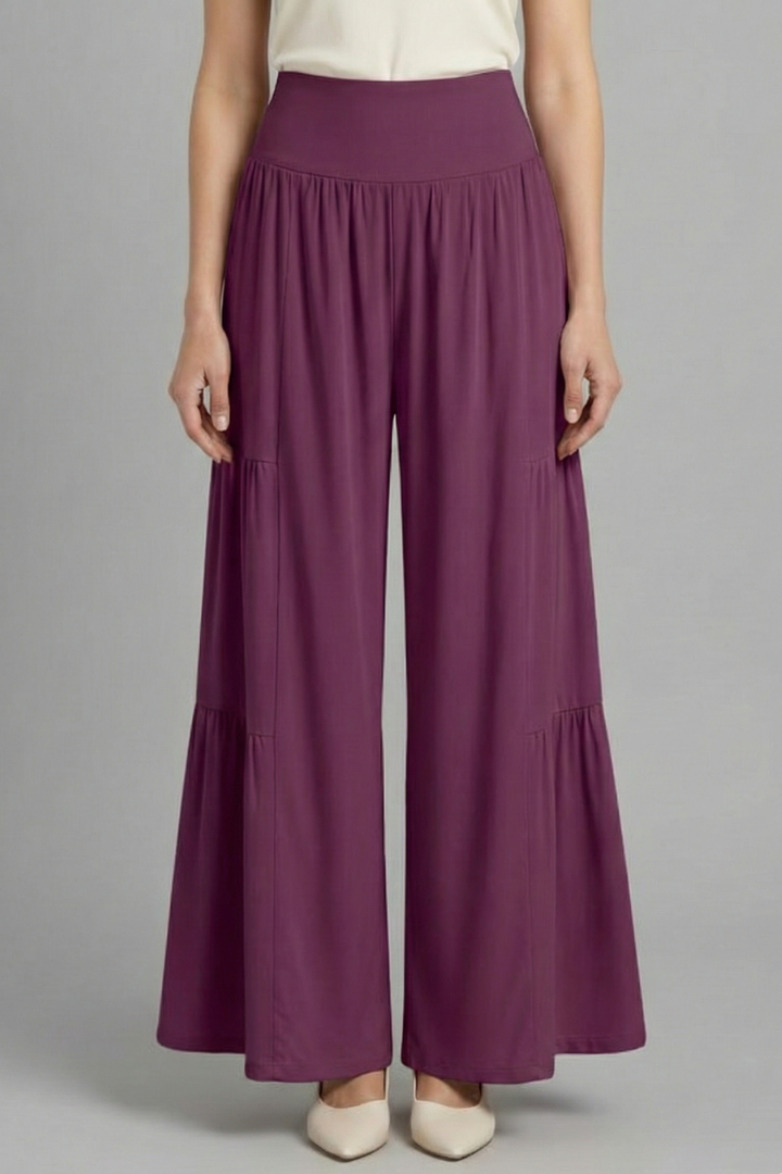 Women’s Trousers with Elastic Waist and Wide Legs