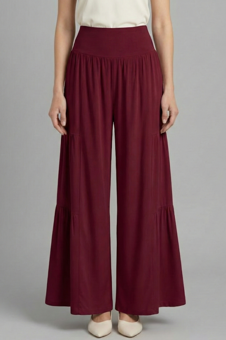 Women’s Trousers with Elastic Waist and Wide Legs
