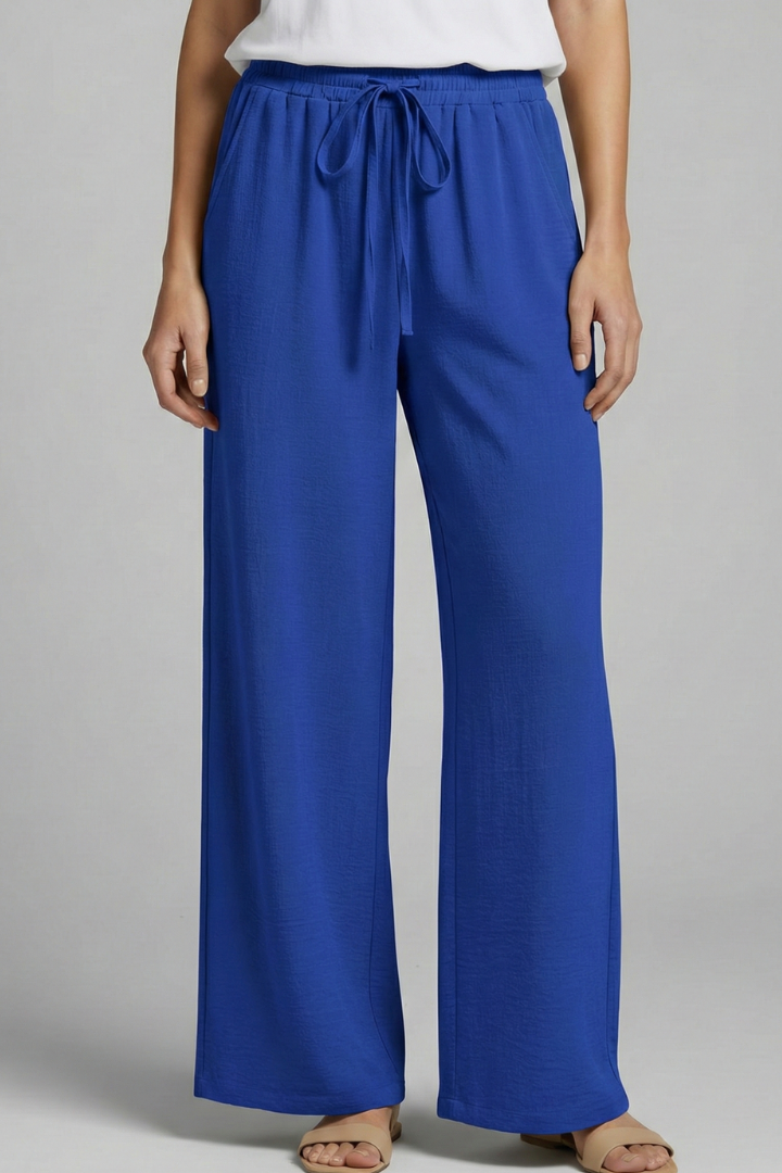 Women’s Trousers with Elastic Waist and Wide Legs
