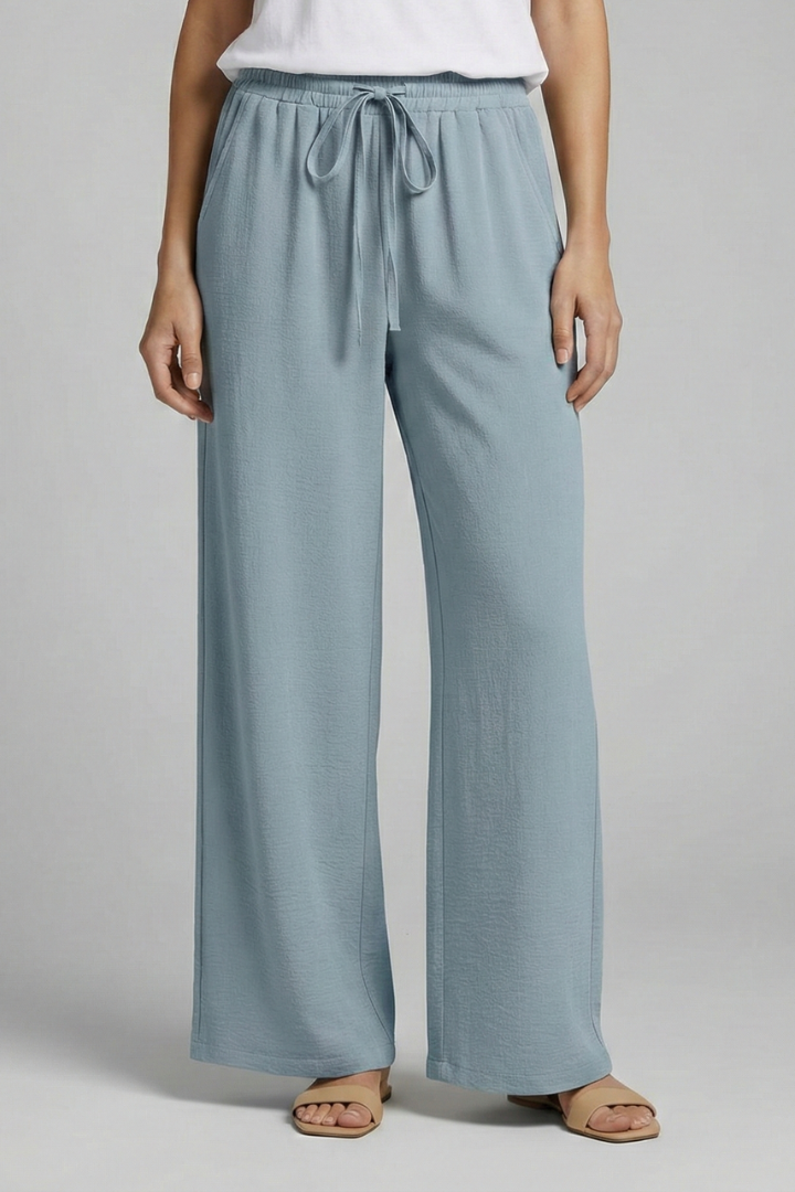 Women’s Trousers with Elastic Waist and Wide Legs