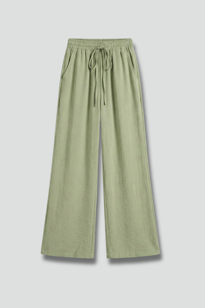 Women’s Trousers with Elastic Waist and Wide Legs