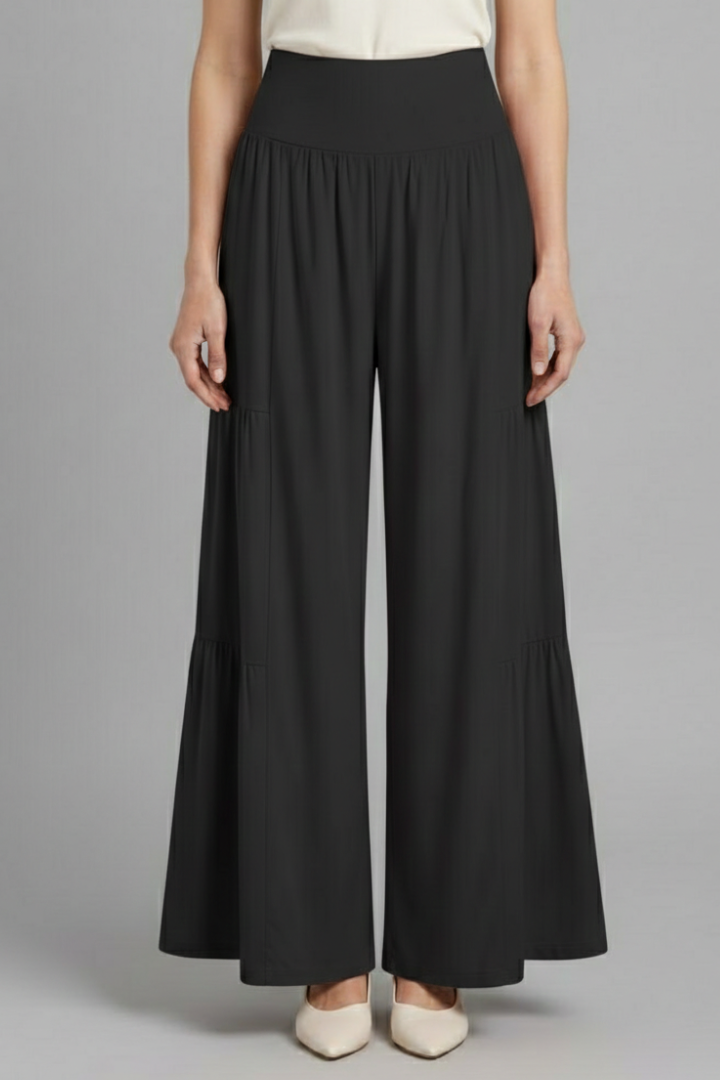 Women’s Trousers with Elastic Waist and Wide Legs