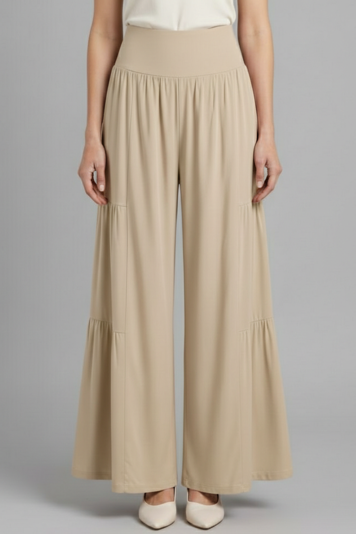 Women’s Trousers with Elastic Waist and Wide Legs