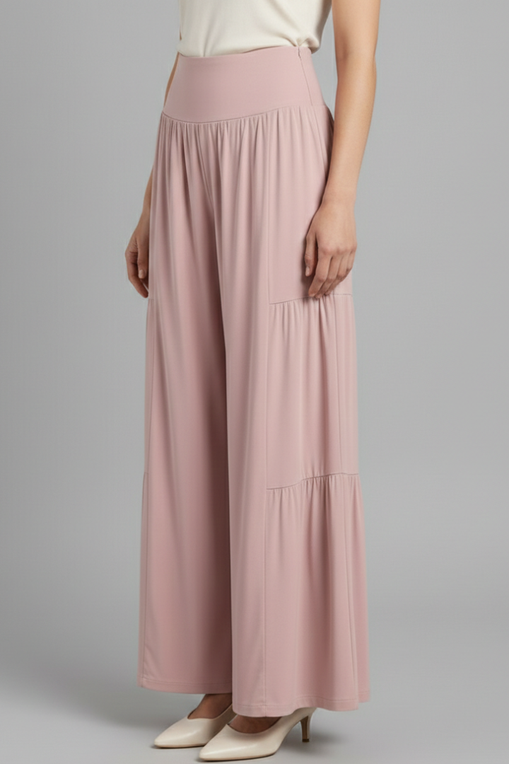 Women’s Trousers with Elastic Waist and Wide Legs