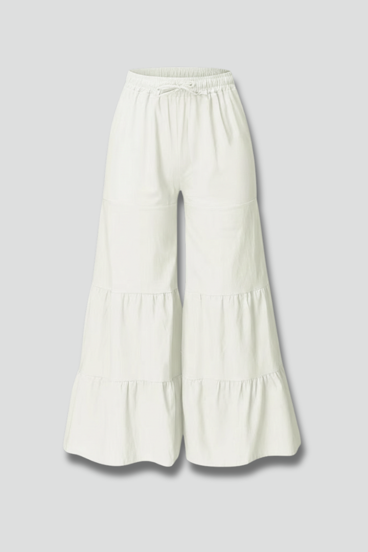 Women’s Trousers with Elastic Waistband and Wide Legs