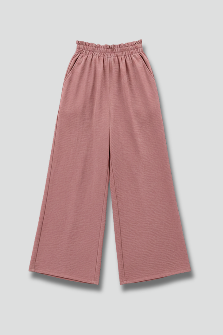Women’s Trousers with Elastic Waistband and Wide Legs