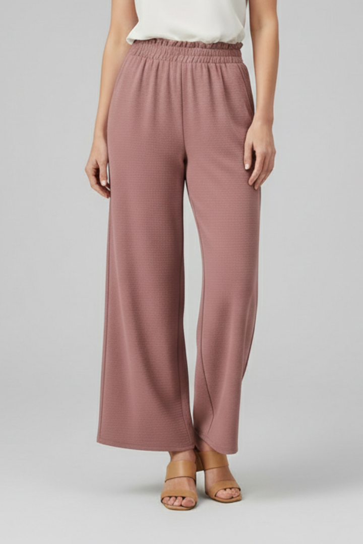 Women’s Trousers with Elastic Waistband and Wide Legs