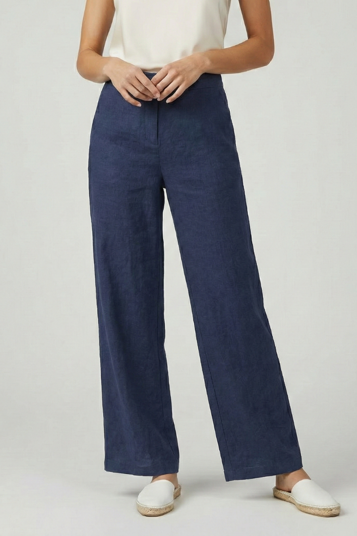 Women’s Trousers with Elastic Waistband and Wide Legs