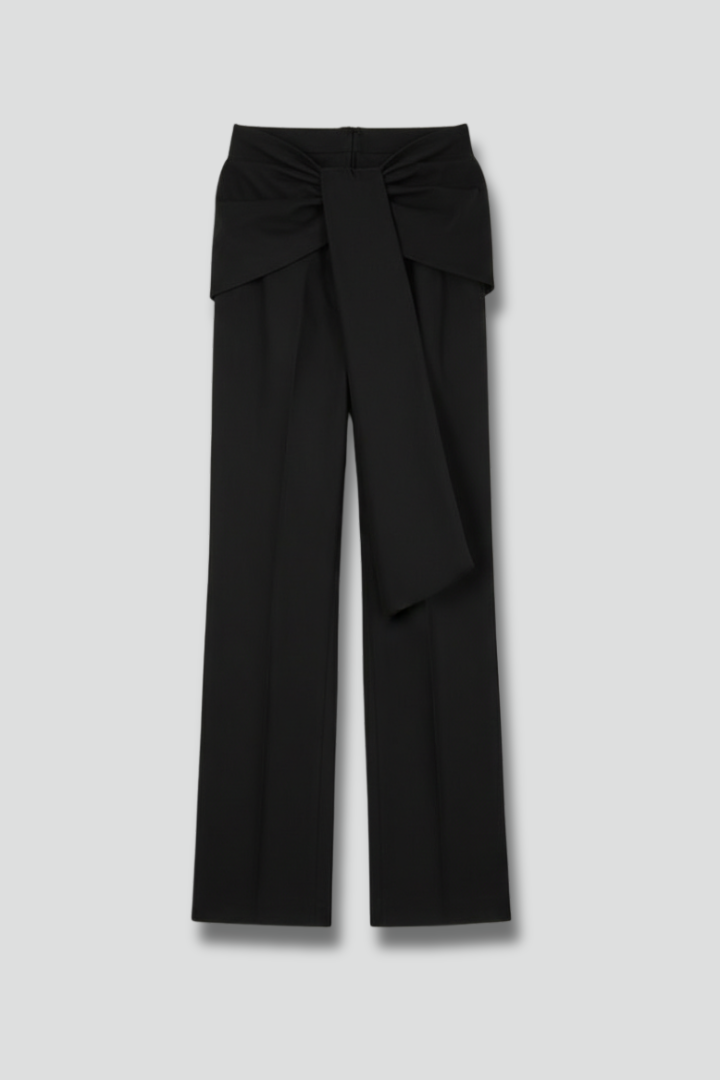 Women’s Trousers with High Waist and Pleated Front