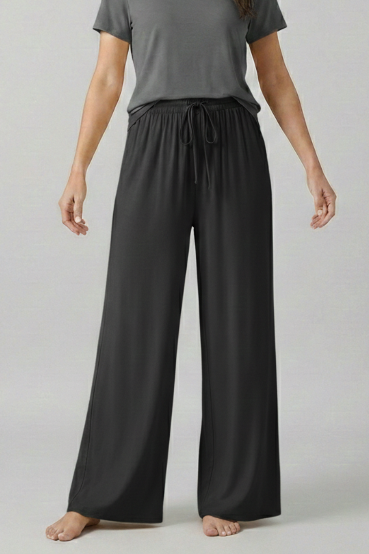 Women’s Trousers with High Waist and Wide Legs