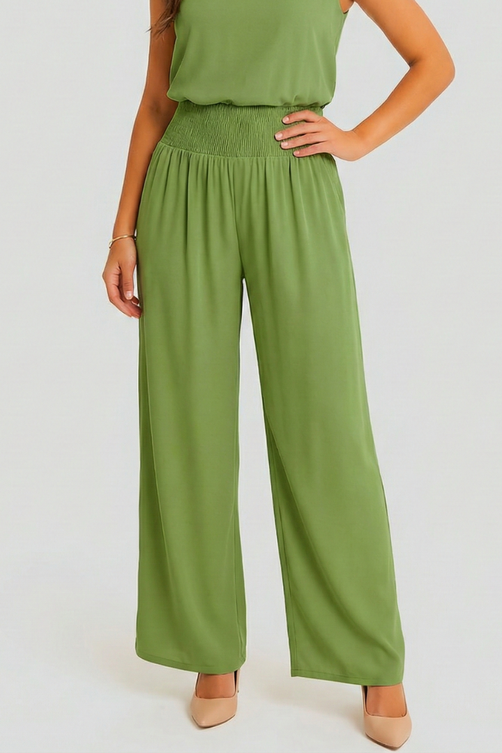 Women’s Trousers with High Waist and Wide Legs