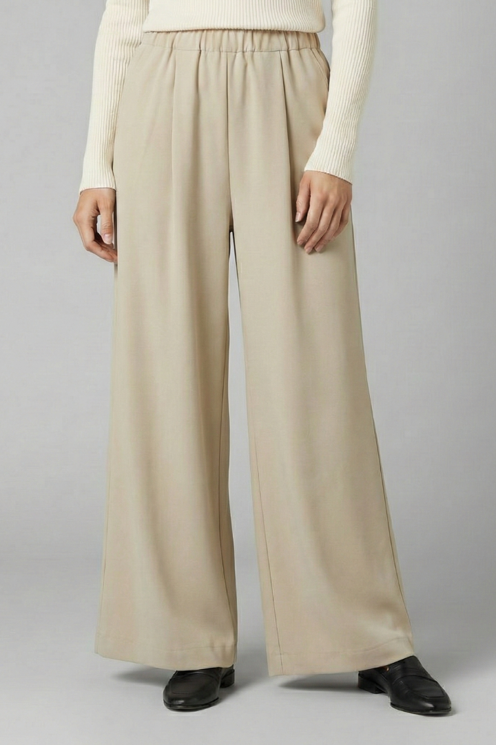 Women’s Trousers with High Waist and Wide Legs