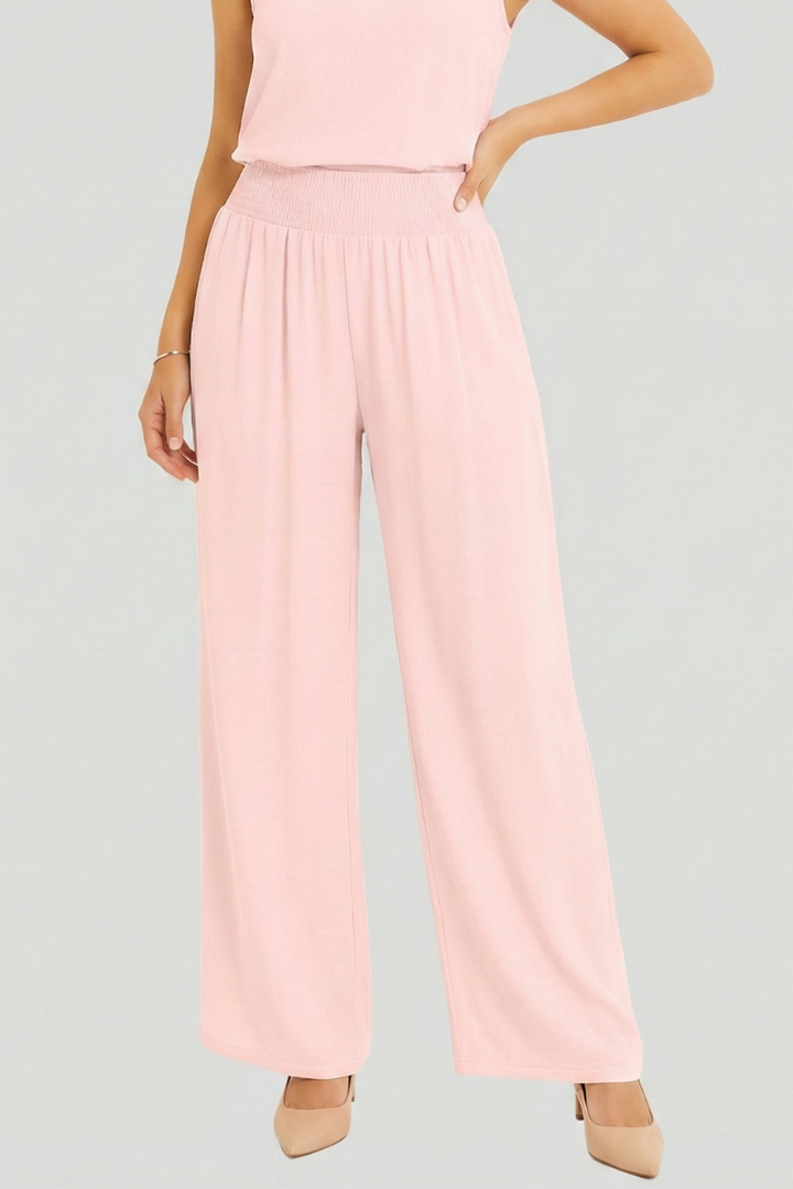 Women’s Trousers with High Waist and Wide Legs