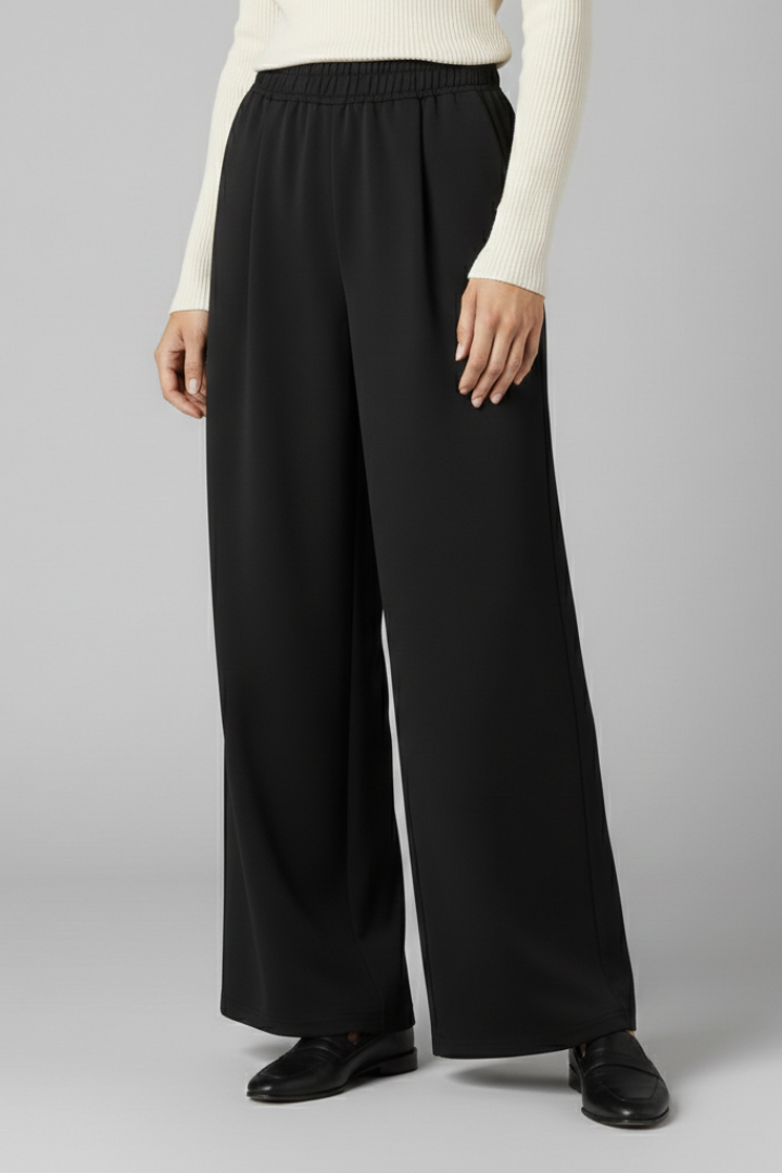 Women’s Trousers with High Waist and Wide Legs