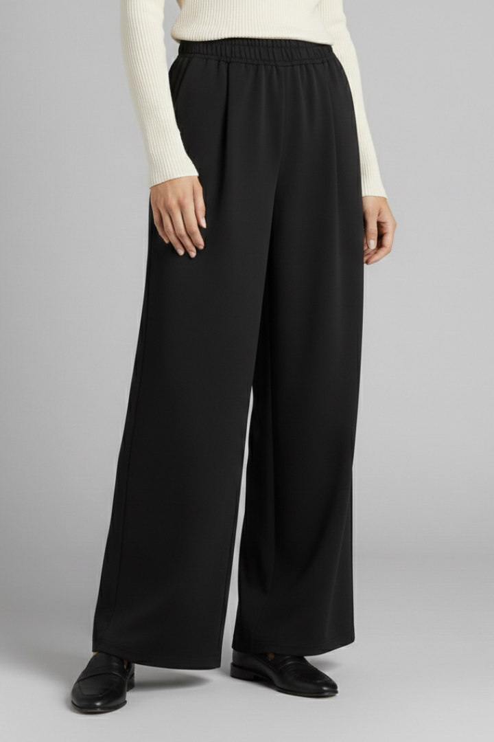 Women’s Trousers with High Waist and Wide Legs