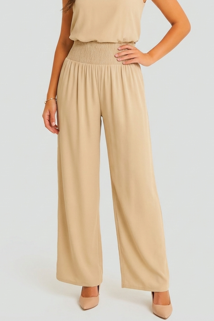 Women’s Trousers with High Waist and Wide Legs