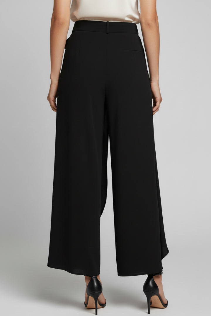 Women’s Trousers with Tie Waist and Wide Legs