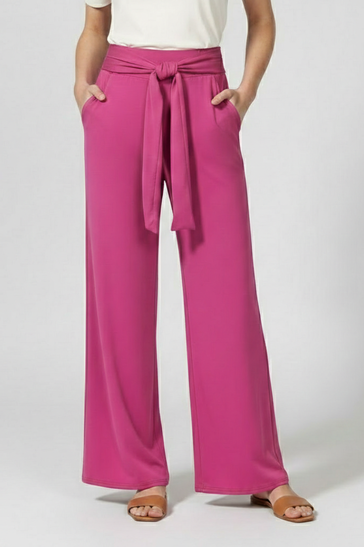 Women’s Trousers with Tie Waist and Wide Legs