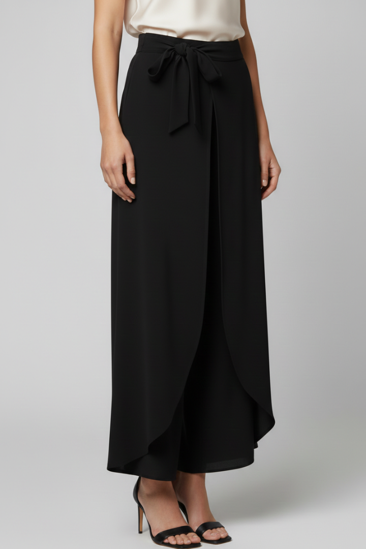 Women’s Trousers with Tie Waist and Wide Legs