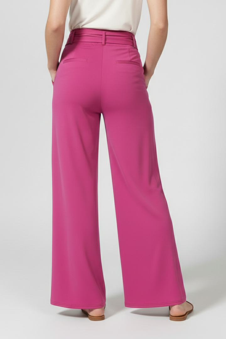 Women’s Trousers with Tie Waist and Wide Legs