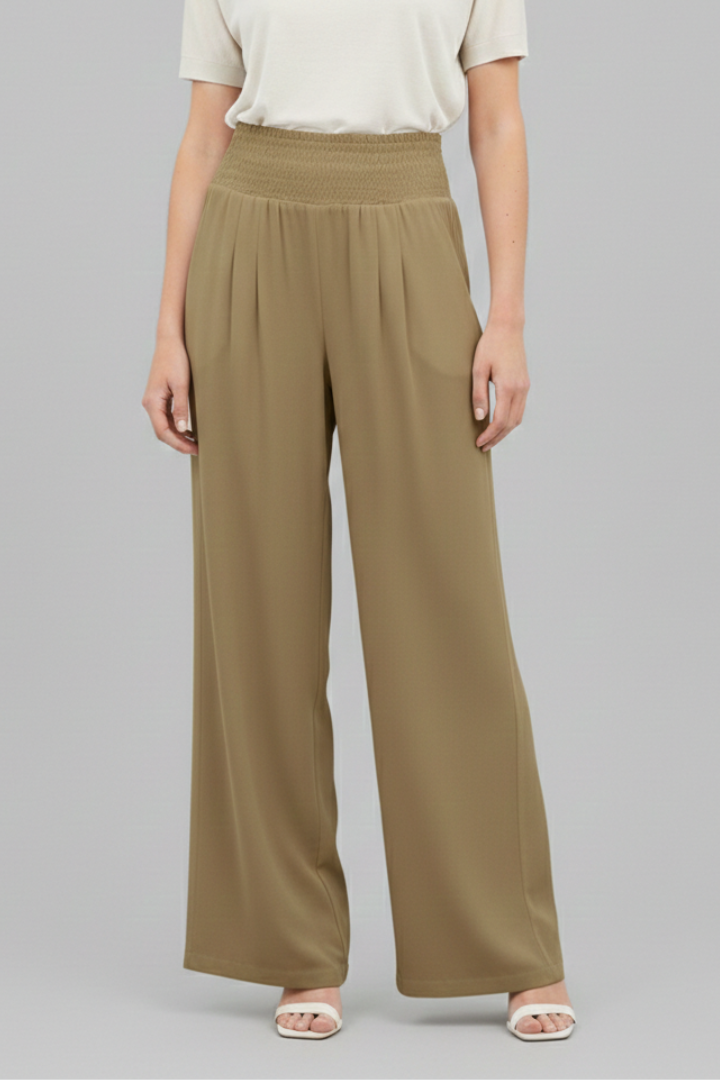 Women’s Trousers with Tie Waist and Wide Legs