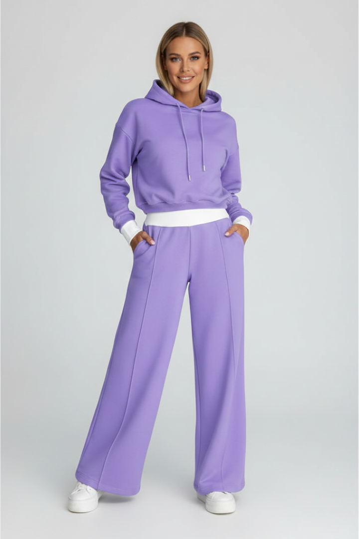 Women’s Two-Piece Set with Hood and Drawstring Waist