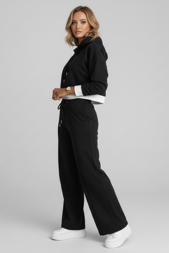 Women’s Two-Piece Set with Hood and Drawstring Waist