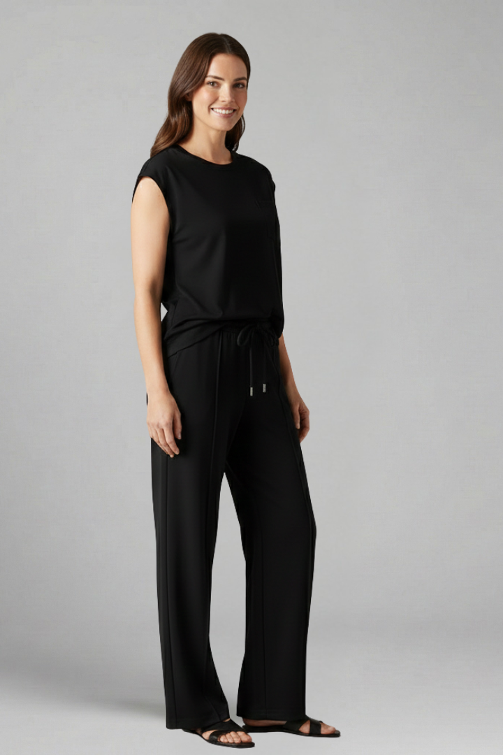 Women’s Two Piece Set with Cap Sleeves and Drawstring Waist