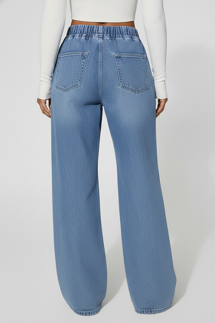 Women’s Trousers with Drawstring and Wide Leg