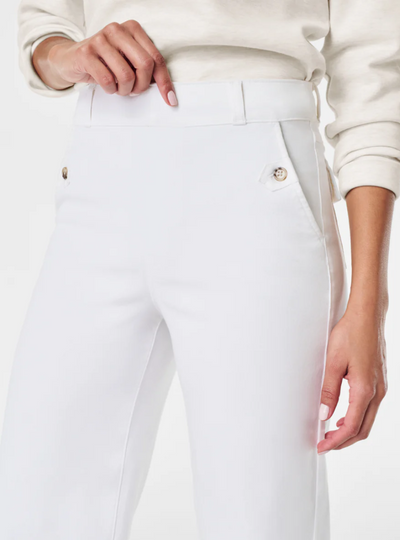 Alva™ - Tummy Control Twill Cropped Wide-Leg Pants