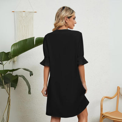 Ester™ - Comfortable V-Neck Dress