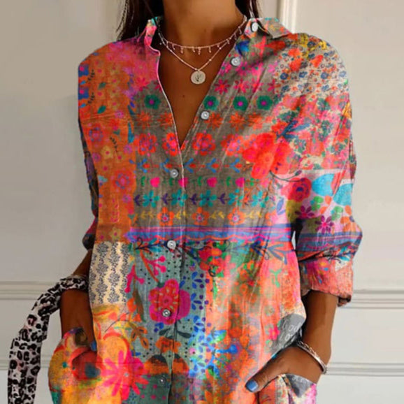 Anna | Elegant Floral Print Blouse