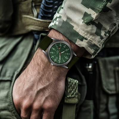 Military-Inspired Casual Wristwatch