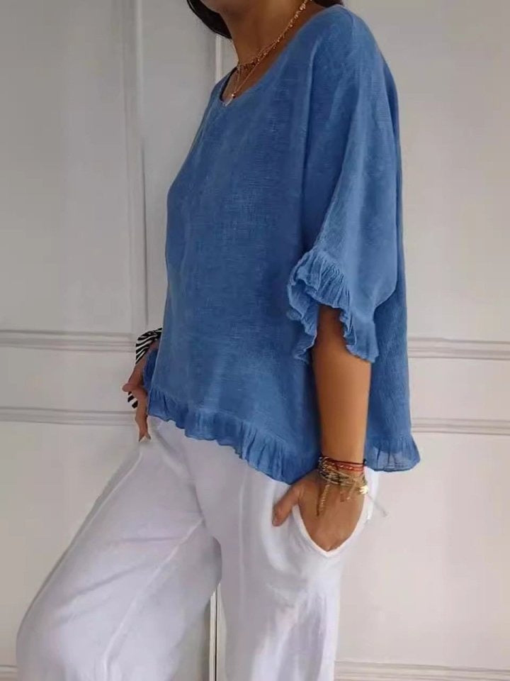Scarlett | Casual Frilled Sleeve Top