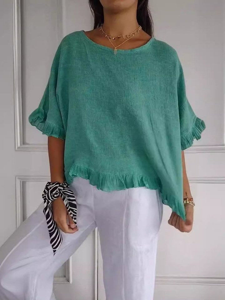 Scarlett | Casual Frilled Sleeve Top
